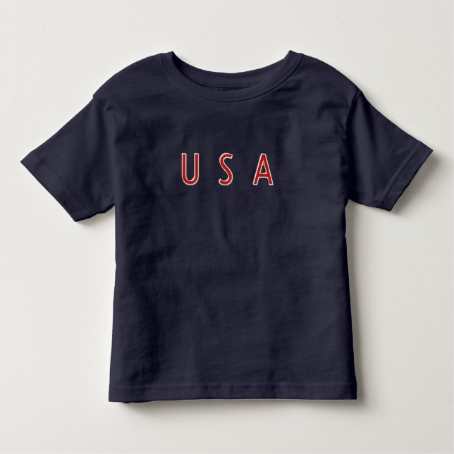 U S A Patriotic Design Kleinkind T-shirt (Vorderseite)