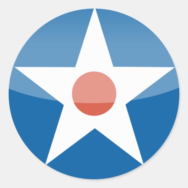 U.S.A. Retro Runder Aufkleber (Vorderseite)