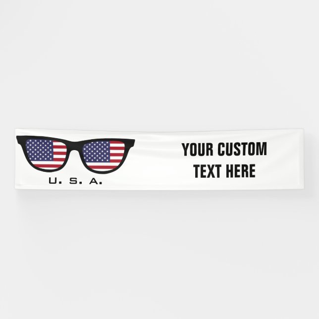 U.S. A. Shades benutzerdefinierte Text- und Farbba Banner (Horizontal)