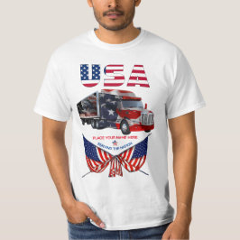 U.S.A. Truck - Patriotic Trucker personalisiert T-Shirt