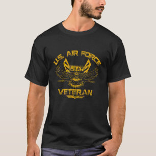 U S Air Force Veteran Vintagen militärischen Flag T-Shirt