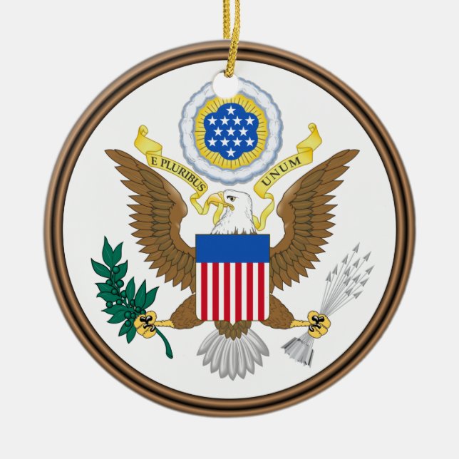 U.S. Army® kundenspezifische Weihnachtsverzierung Keramikornament (Vorne)