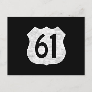 U.S. Autobahn 61 Wegweiser Postkarte