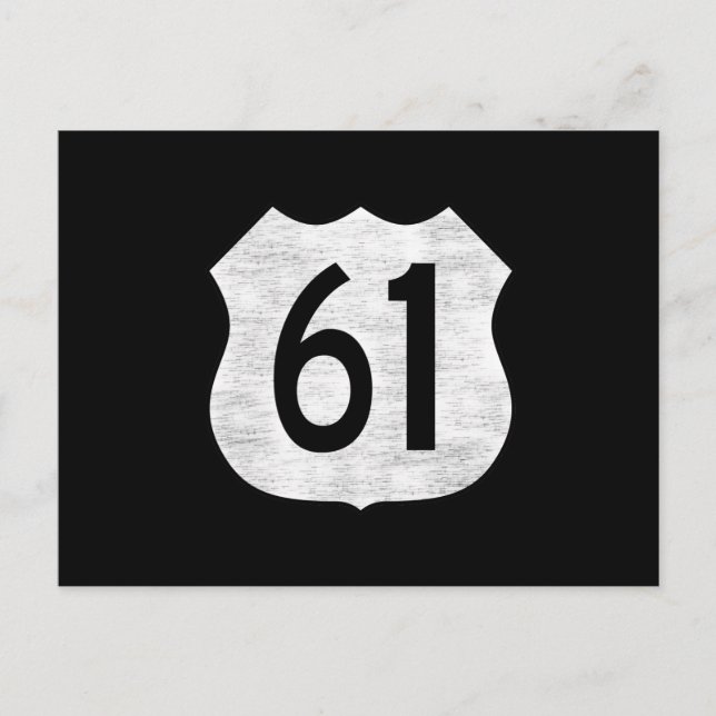 U.S. Autobahn 61 Wegweiser Postkarte (Vorderseite)