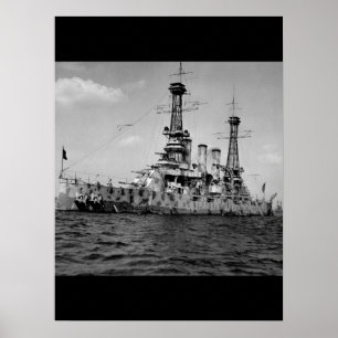 U.S. Battleship New Jersey in_War Image Poster