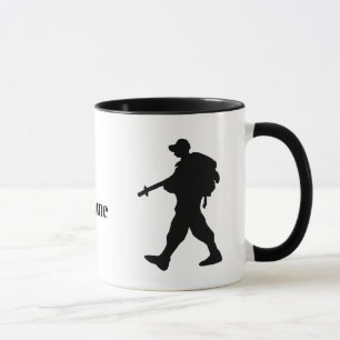 U.S. Border Patrol Agent Silhouette Name Tasse