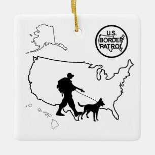 U.S. Border Patrol Silhouette Weihnachtsschmuck