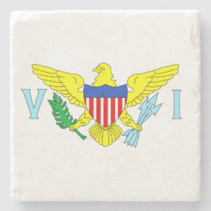 U.S. Die Jungferninseln-Flagge Steinuntersetzer