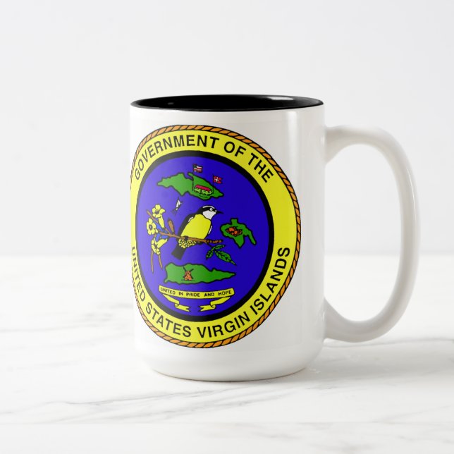 U.S. Die Jungferninseln-Kaffeetasse Zweifarbige Tasse (Rechts)