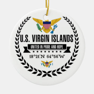 U.S. Die Jungferninseln Keramik Ornament