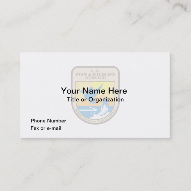 U.S. Fish & Wildlife Business Card Visitenkarte (Vorderseite)
