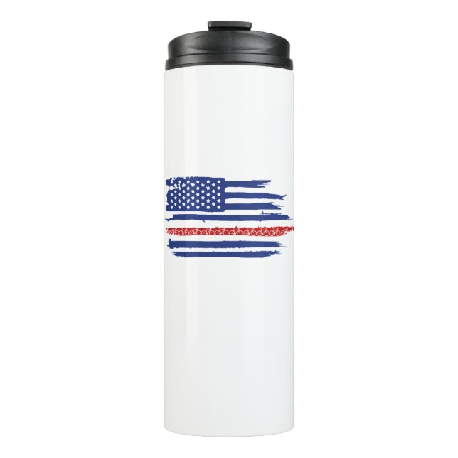 U.S. Flag Cycling Thermosbecher (Vorderseite)