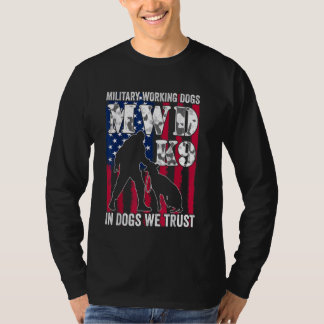 U.S. Flag MWD K9 Offizier Militärdienst Hundepoliz T-Shirt