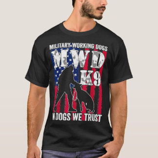 U.S. Flag MWD K9 Offizier Militärdienst Hundepoliz T-Shirt