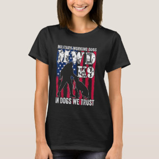 U.S. Flag MWD K9 Offizier Militärdienst Hundepoliz T-Shirt