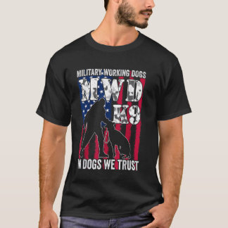 U.S. Flag MWD K9 Offizier Militärdienst Hundepoliz T-Shirt