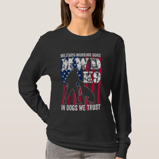 U.S. Flag MWD K9 Offizier Militärdienst Hundepoliz T-Shirt