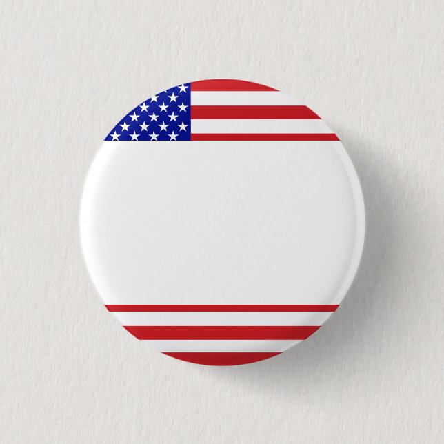 U.S. Flagge - schreiben Sie Ihren eigenen Text Button (Vorderseite)