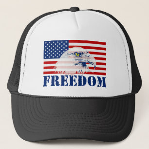U.S. Flagge u. Eagle-FREIHEIT Hut Truckerkappe