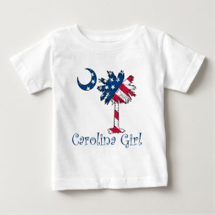 U.S. Flaggen-Carolina-Mädchen Baby T-shirt