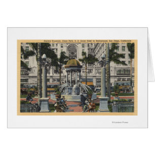 U.S. Grant-Hotel, Piazza-Park, Brunnen-Ansicht