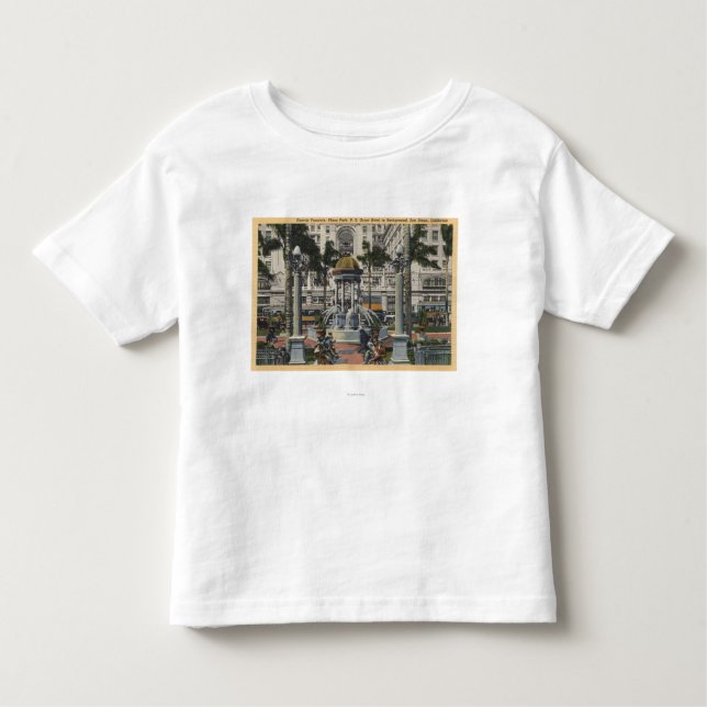U.S. Grant-Hotel, Piazza-Park, Brunnen-Ansicht Kleinkind T-shirt (Vorderseite)