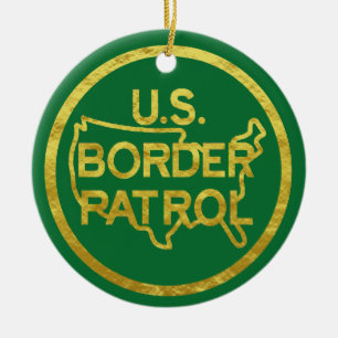 U.S. Grenzpatrol Golden Kontur Ornament