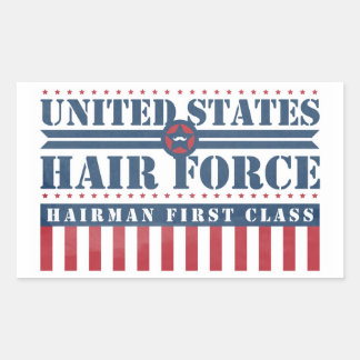 U.S. Hair Force HV First Class Rechteckiger Aufkleber
