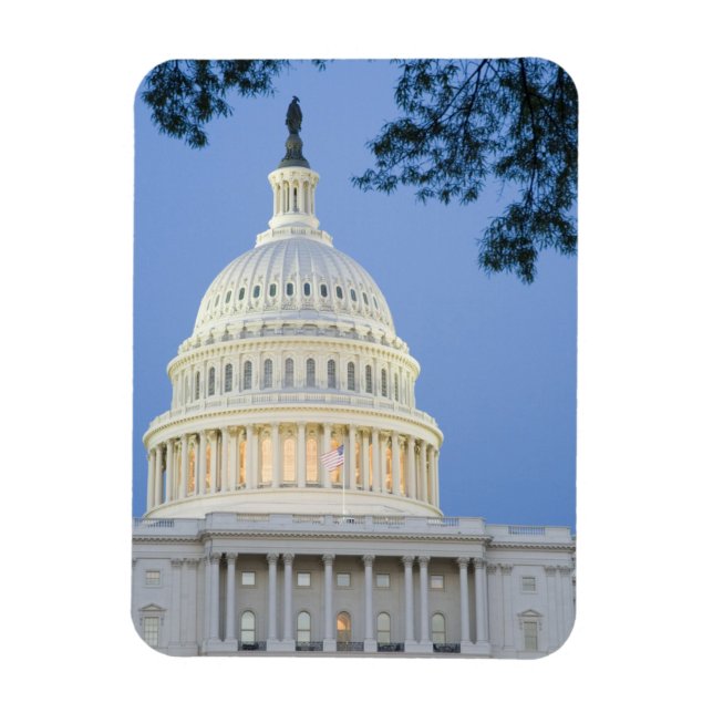 U.S. Hauptstadt in der Abenddämmerung, Washington  Magnet (Vertikal)