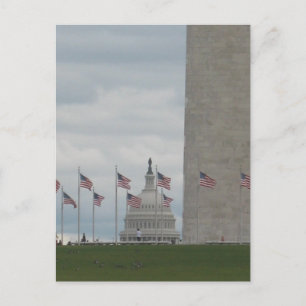 U.S. Hauptstadt und Washington Monument Postkarte