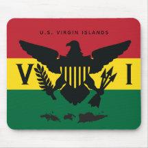 U.S. Jungfrau - Flag Rot, Gelb, Grün, Rasta