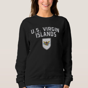 U.S. Jungfrau Island Flag Shield Classic Sporting  Sweatshirt