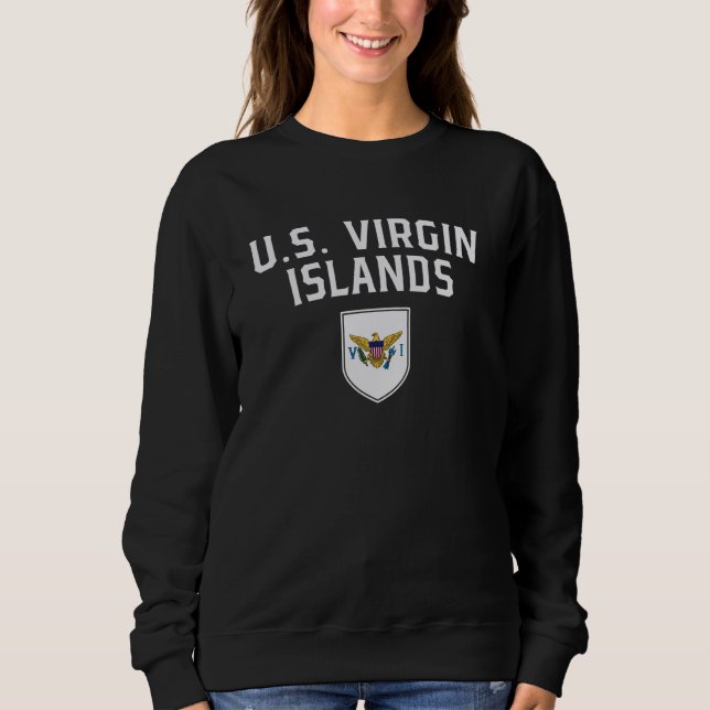 U.S. Jungfrau Island Flag Shield Classic Sporting  Sweatshirt (Vorderseite)