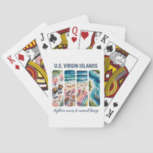 U.S. Jungfrau Islands - Rhythmische Waves & Carniv Spielkarten