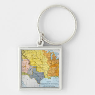 U.S. KARTE, 1776-1884 SCHLÜSSELANHÄNGER