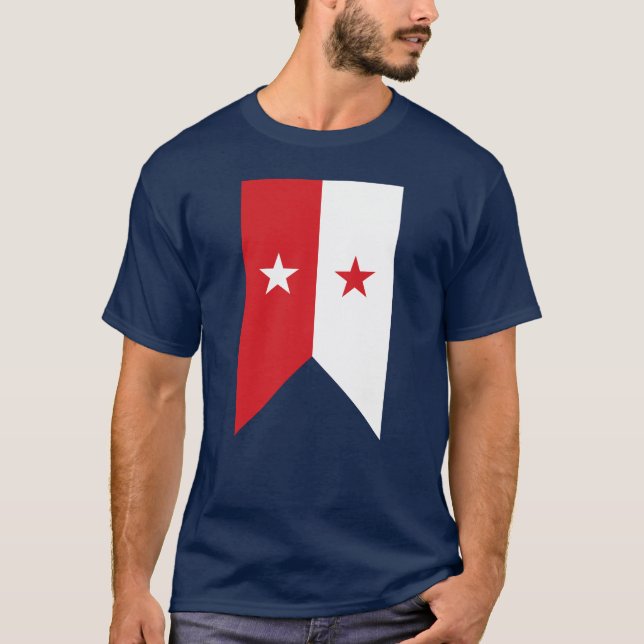 U.S. Kavallerieguidon-Wimpel-Vertikale - Sheridan T-Shirt (Vorderseite)