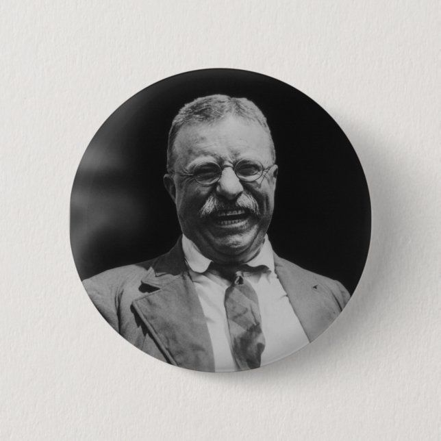 U.S. Lachen Präsidenten-Theodore Teddy Roosevelt Button (Vorderseite)