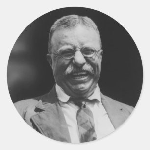 U.S. Lachen Präsidenten-Theodore Teddy Roosevelt Runder Aufkleber