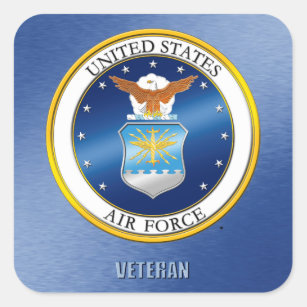 U.S. Luftwaffen-Veteranen-Aufkleber Quadratischer Aufkleber