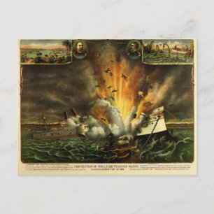 U.S. Maine Explosion Postkarte