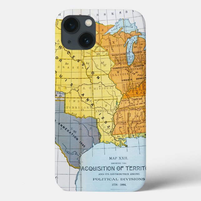 U.S. MAP, 1776-1884 Case-Mate iPhone HÜLLE (Rückseite)