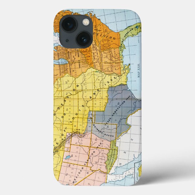 U.S. MAP, 1776-1884 Case-Mate iPhone HÜLLE (Rückseite)