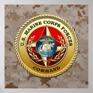 U.S. Marine Corps Forces Command (MARFORCOM) [3D] Poster