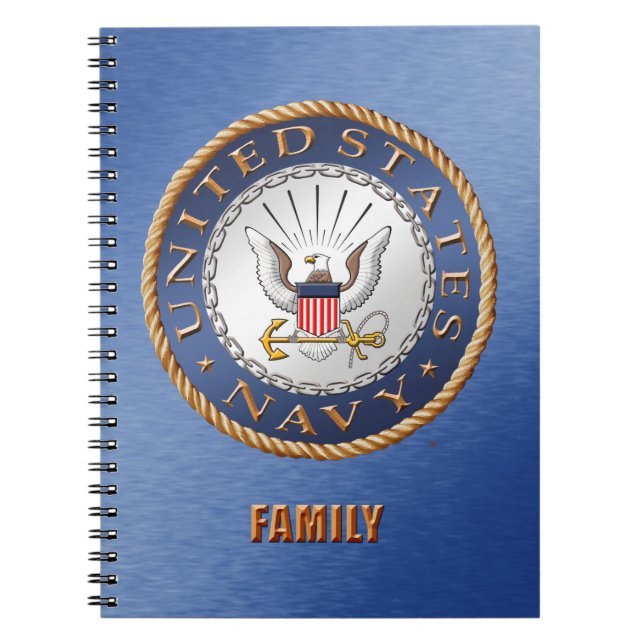 U.S. Marine-Familien-Spirale-Foto-Notizbuch Notizblock (Vorderseite)
