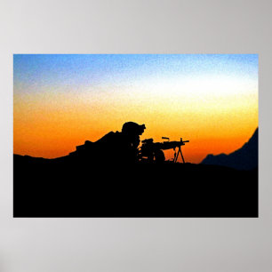 U.S. Marine liefert Sicherheitsabsicherung Poster