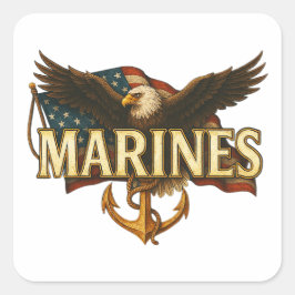 U.S. Marine Square Sticker