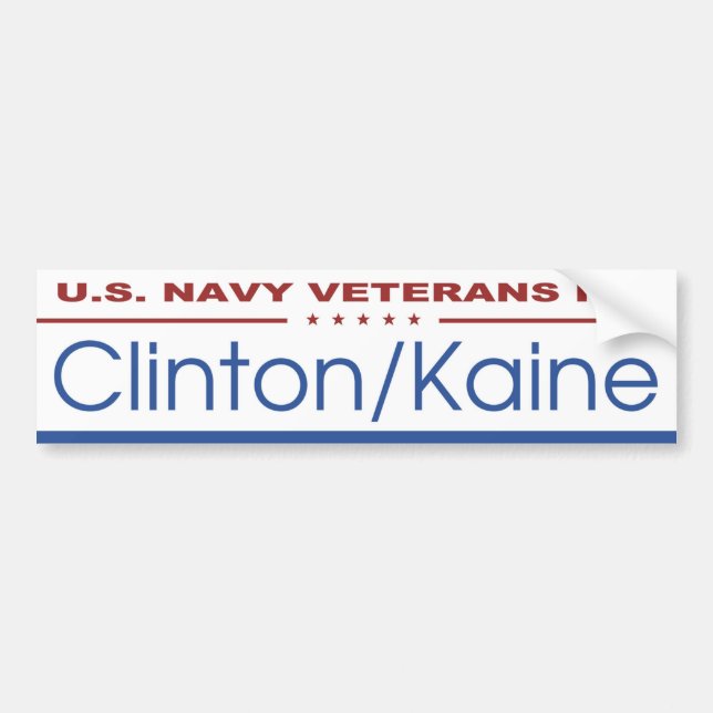 U.S. Marine-Veterane für Clinton/Kaine Autoaufkleber (Vorne)