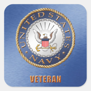 U.S. Marine-Veteranen-Aufkleber Quadratischer Aufkleber