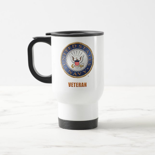 U.S. Marine-Veteranen-Reise/Pendler-Tasse Reisebecher (Links)