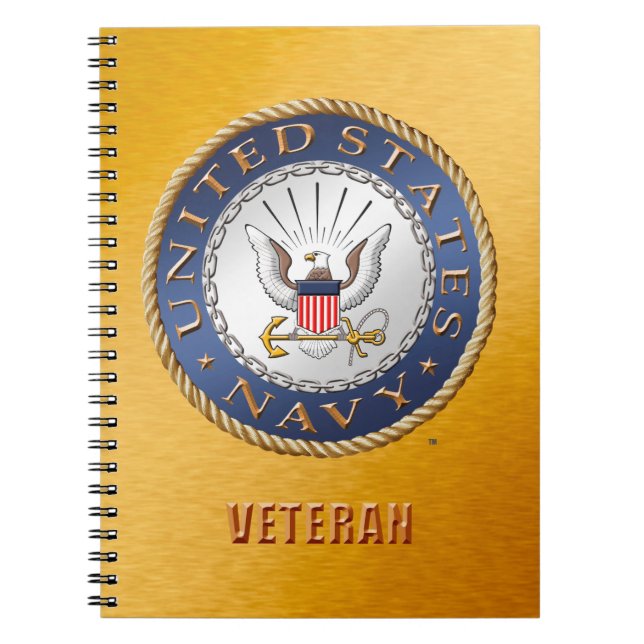 U.S. Marine-Veteranen-Spirale-Foto-Notizbuch Notizblock (Vorderseite)